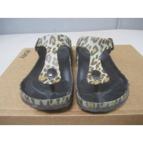 Corkys Shoes - Hey‎ Girl Sandals Womens 38 Leopard Print Thong Slides Corky's US 7-7.5